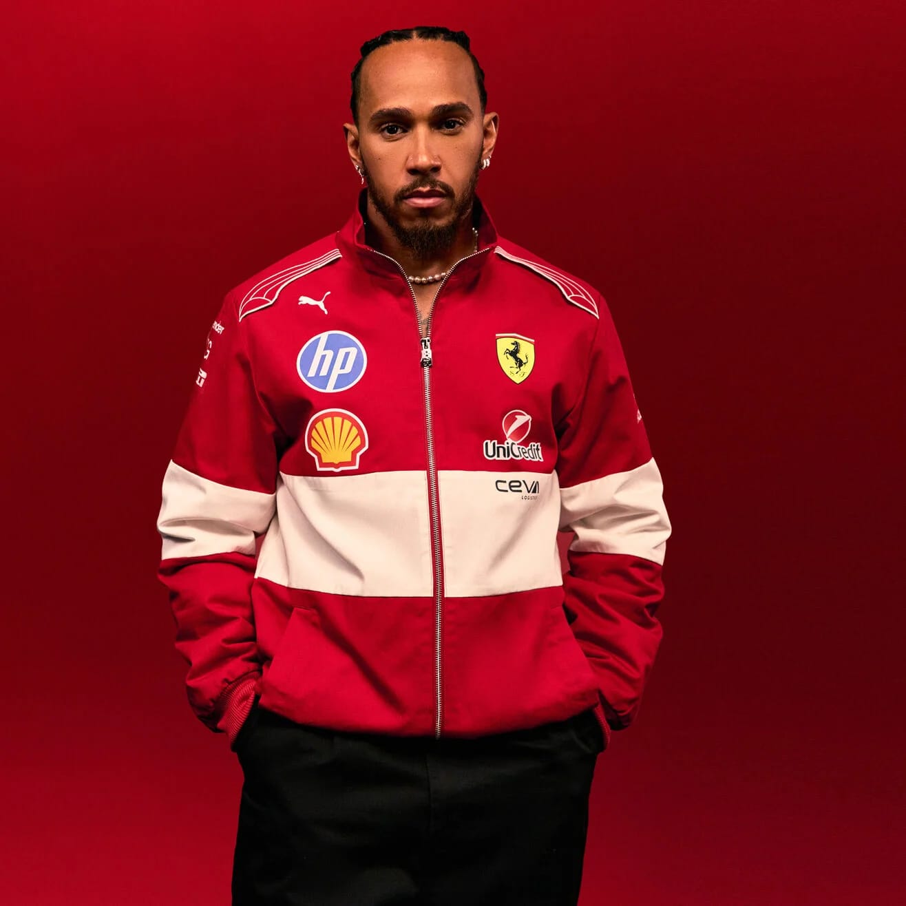 Scuderia Ferrari F1 PUMA 2025 Team Vintage Jacket