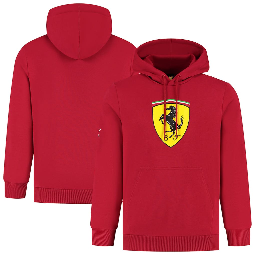 Scuderia Ferrari Puma Large Shield Hooded Sweat – Red