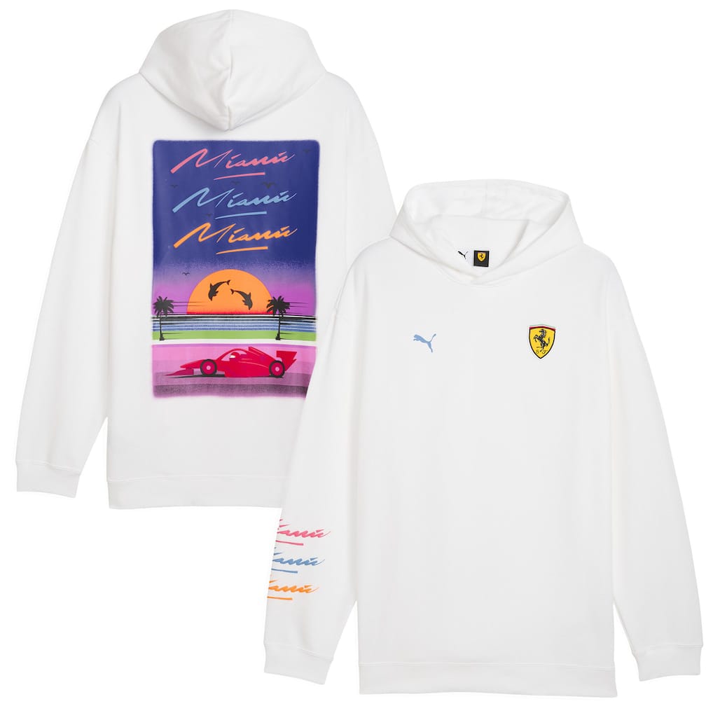 Scuderia Ferrari Puma Special Edition Miami Hoodie – White