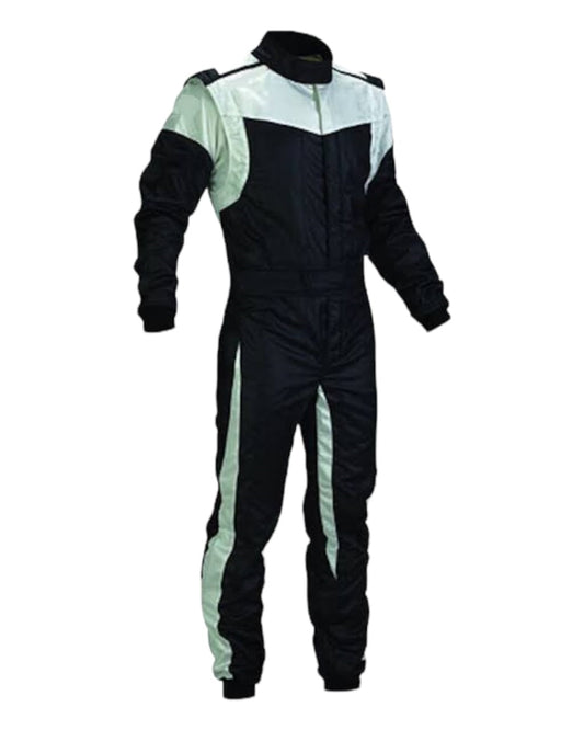 Go Kart Indor Hobby Racing Suit Balck & White