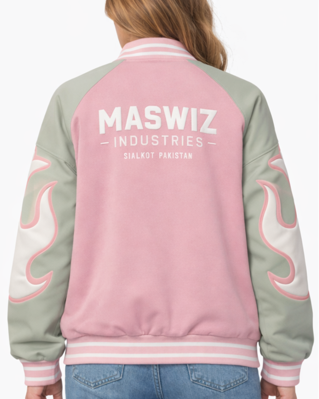 Maswiz Industries Premium Women’s Varsity Bomber Jacket