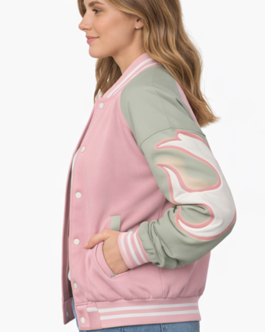 Maswiz Industries Premium Women’s Varsity Bomber Jacket