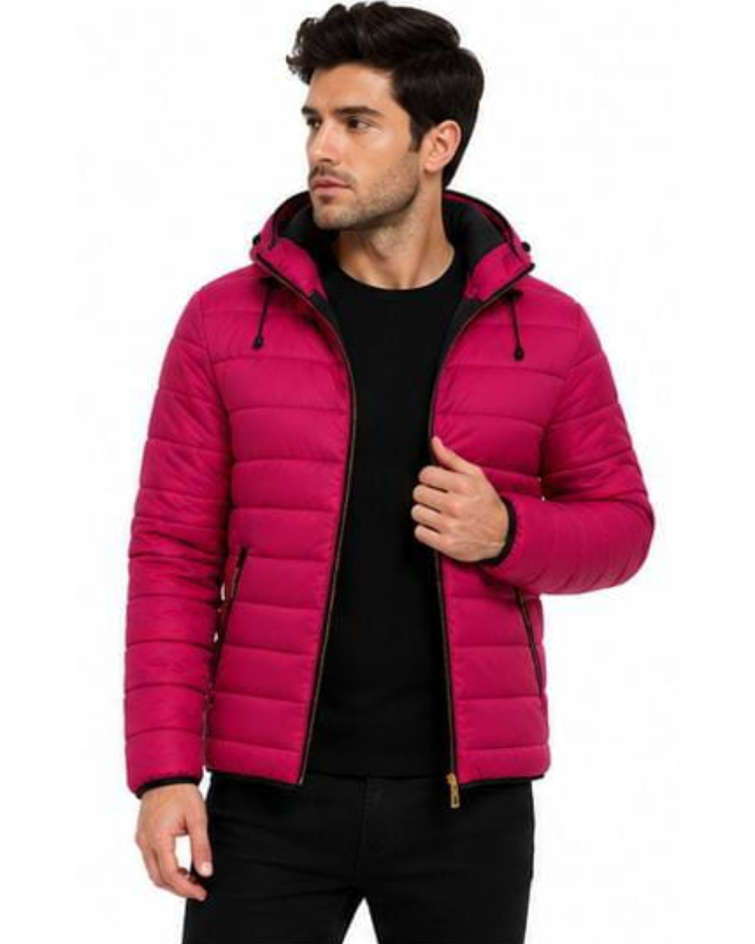 Men's Premium Hooded Puffer Jacket–Lightweight Quilted Winter Coat | Insulated Zip-Up Outdoor Jacket