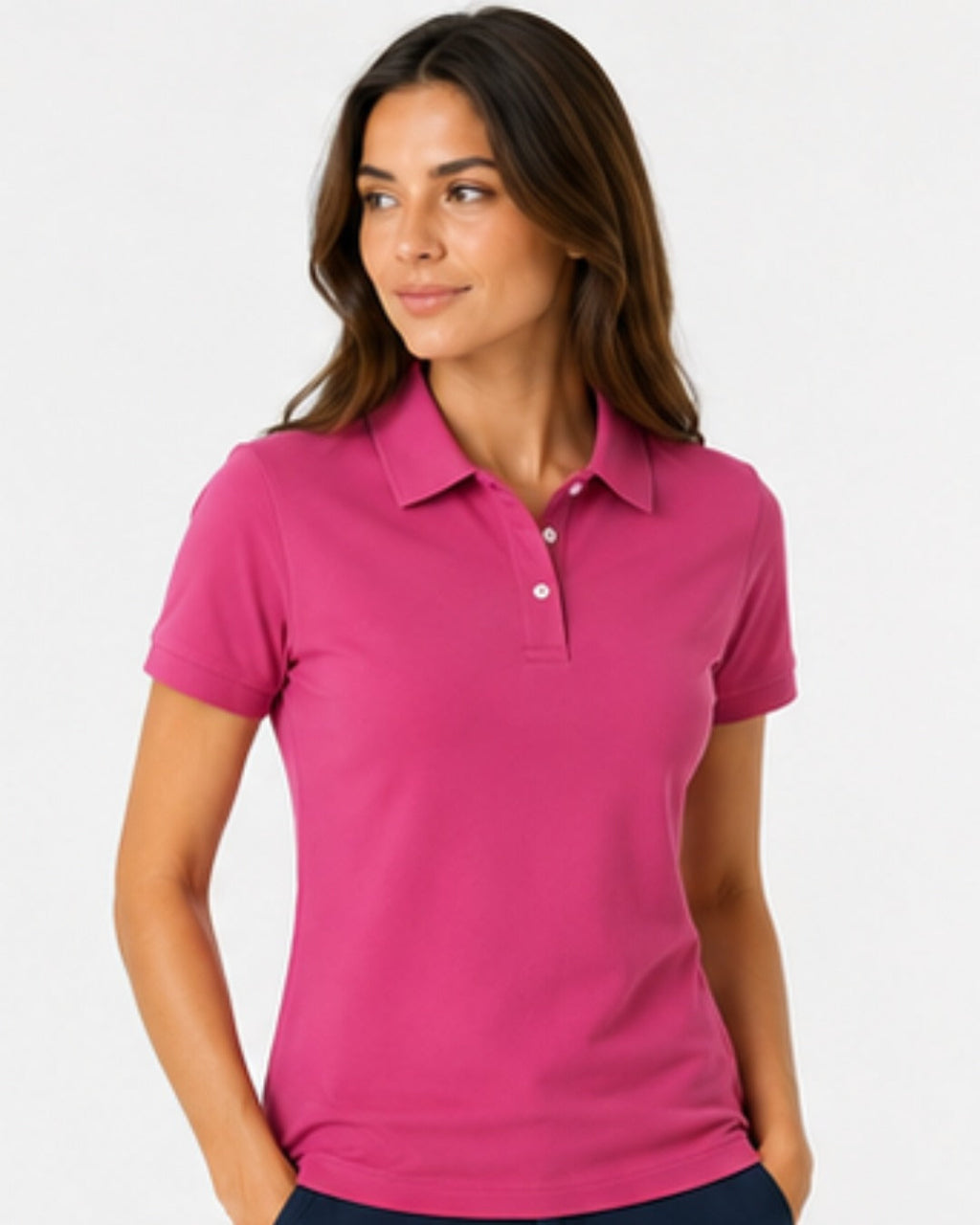 Women’s Pink Cotton Polo Shirt–Golf & Casual Tee