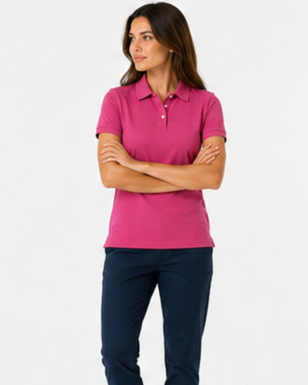 Women’s Pink Cotton Polo Shirt–Golf & Casual Tee