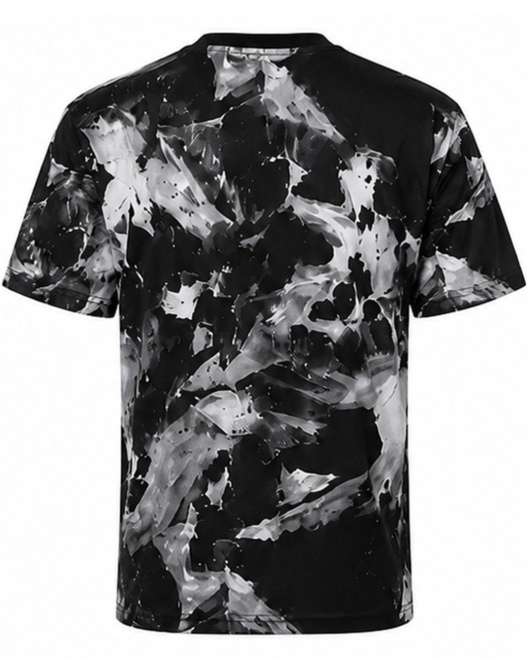 Women's Black & White Abstract Performance T-Shirt