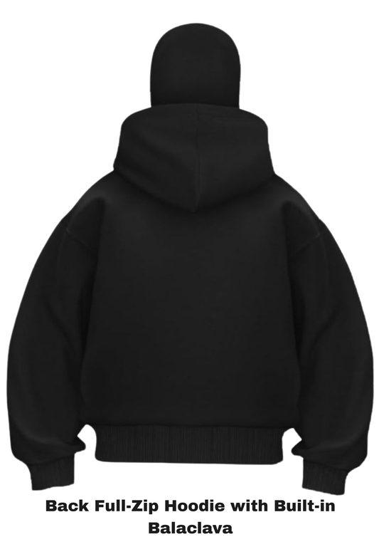 Zip Up Face Cover Balaclava Hoodie
