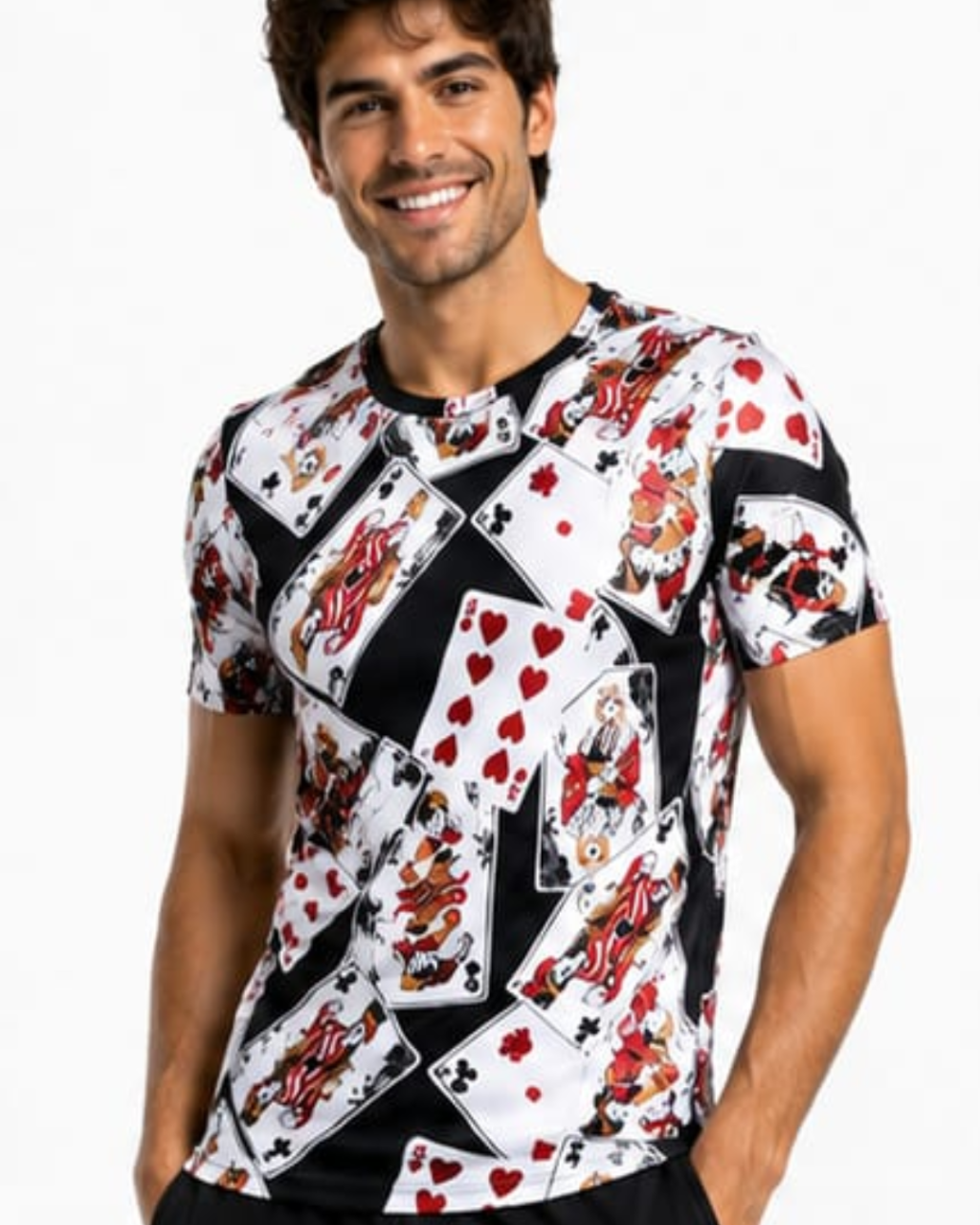 Men's Casino-Inspired Graphic T-Shirt