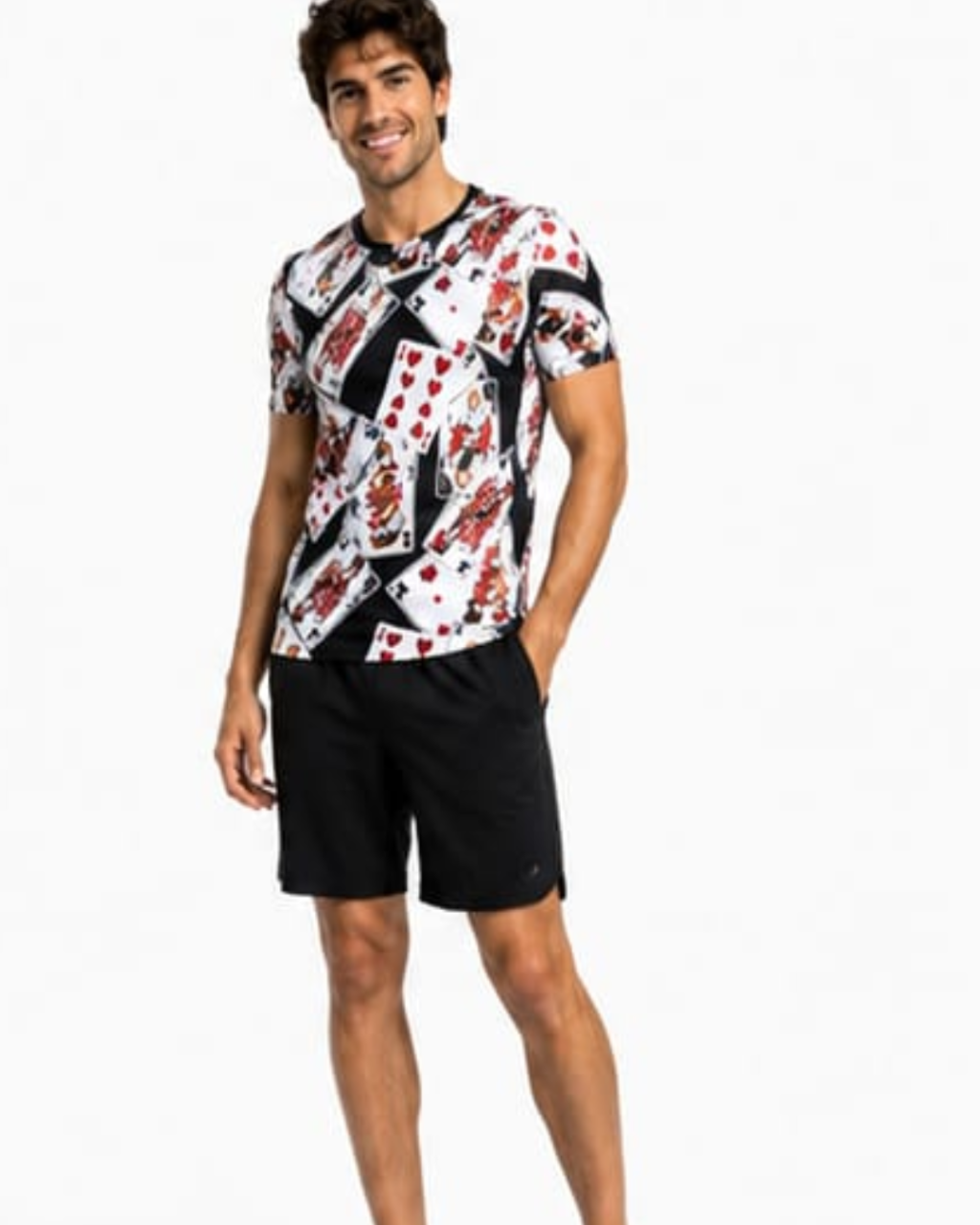Men's Casino-Inspired Graphic T-Shirt
