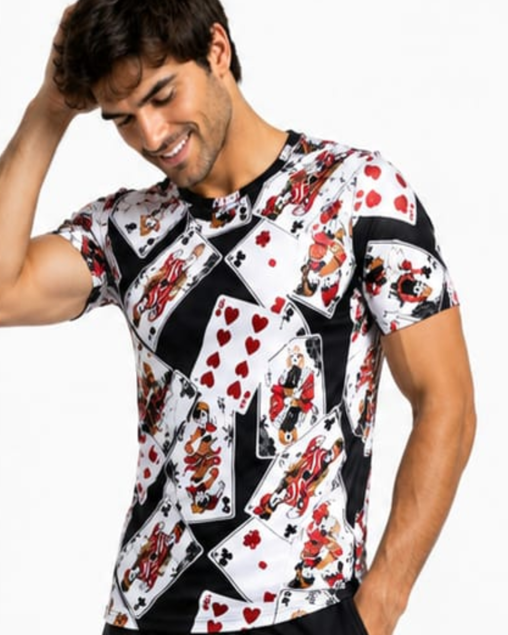Men's Casino-Inspired Graphic T-Shirt