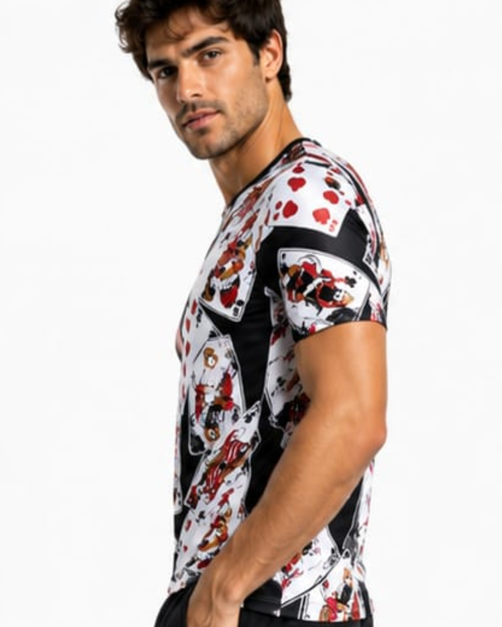 Men's Casino-Inspired Graphic T-Shirt