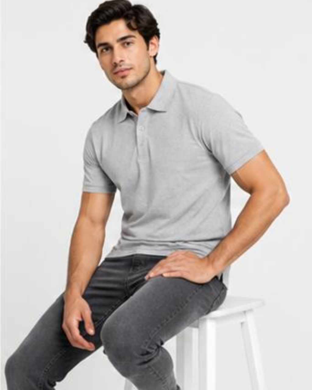 Men's Essential Grey Polo Shirt | Regular Fit