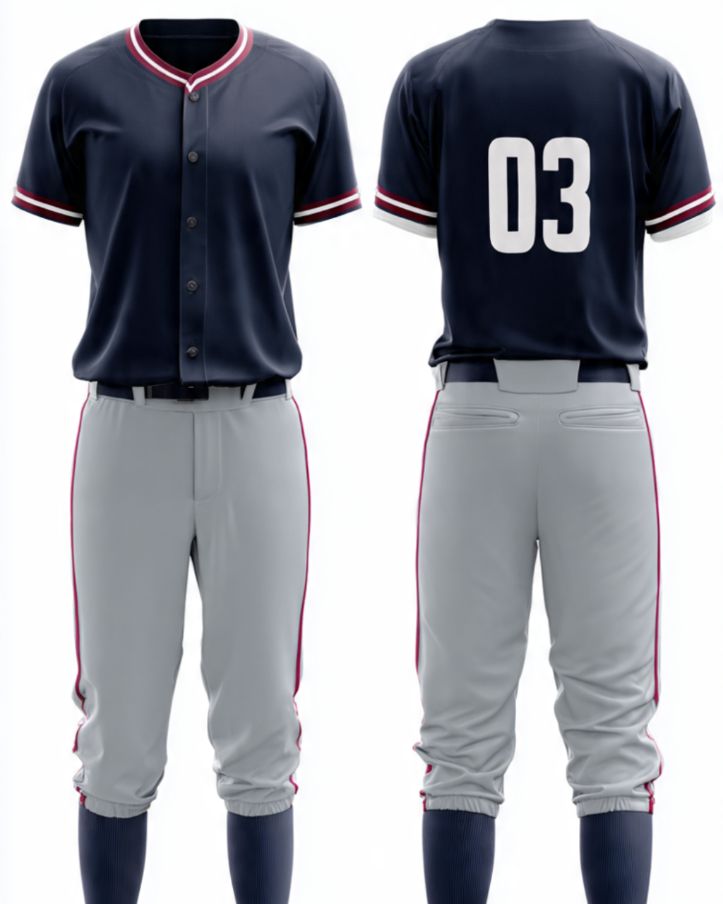 Women's Baseball Jersey Set–Professional Team Wear